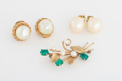 Lot 314 - A VINTAGE PAIR OF CHRISTIAN DIOR EARRINGS, a...