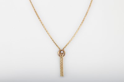 Lot 134 - AN 18CT YELLOW GOLD NECKLACE, length 16''