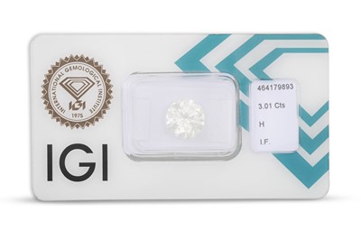 Lot 340 - AN UNMOUNTED DIAMOND, the brilliant cut...