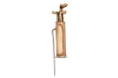 Lot 118 - A TIE PIN, modelled as golf clubs in 9ct...