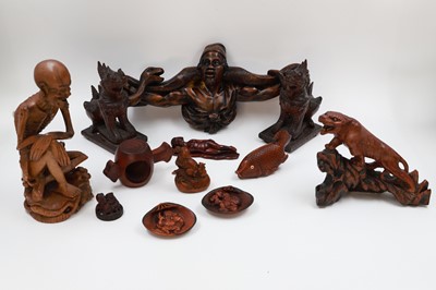 Lot 236 - A COLLECTION OF AFRICAN AND ASIAN WOODEN...