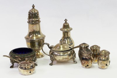 Lot 244 - A SILVER SUGAR SHAKER, together with a...