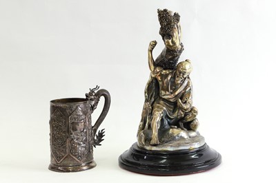 Lot 246 - A CHINESE ROPOSSI TANKARD, of large...