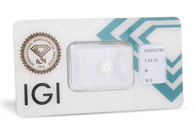 Lot 327 - AN UNMOUNTED DIAMOND, in sealed IGI packet....