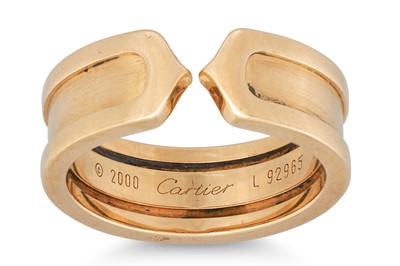 Lot 172 - A CARTIER C RING, in 18ct yellow gold, signed,...