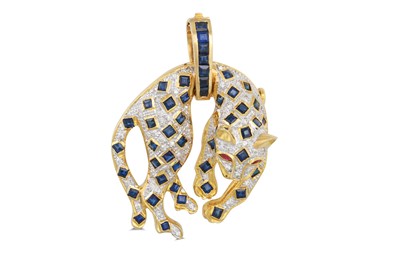 Lot 307 - A DIAMOND AND ENAMEL PENDANT, modelled as a...