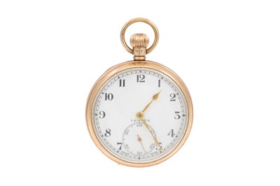 Lot 80 - A VINTAGE 9CT YELLOW GOLD POCKET WATCH, open...