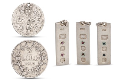 Lot 401 - A COLLECTION OF SILVER ITEMS, to include a...