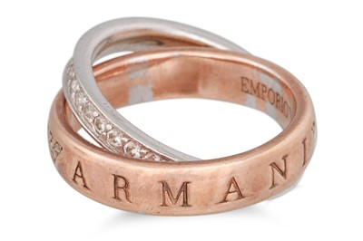 Lot 32 - THREE ARMANI RINGS, all stamped Armani,...