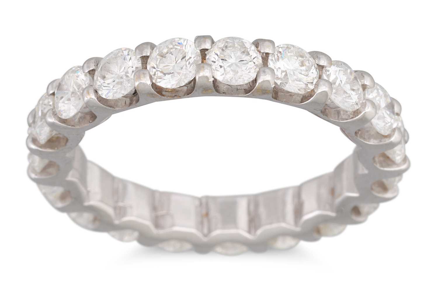 Lot 248 - A DIAMOND FULL BANDED ETERNITY RING, the...