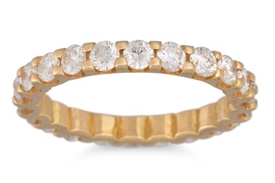 Lot 220 - A DIAMOND FULL BANDED ETERNITY RING, the...