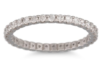 Lot 221 - A DIAMOND FULL BANDED ETERNITY RING, the...