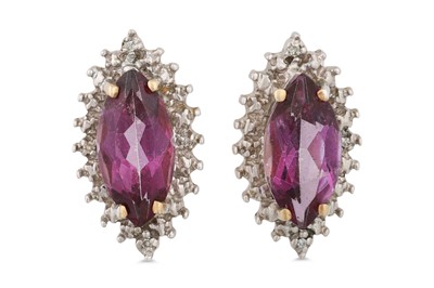 Lot 5 - A PAIR OF TOURMALINE EARRINGS, of cluster...