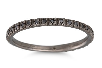 Lot 270 - A BLACK DIAMOND ETERNITY RING, the...