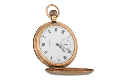 Lot 253 - A 9CT GOLD HUNTER POCKET WATCH, in working...