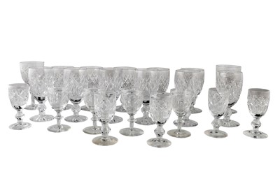 Lot 579  - A SET OF SIX WATERFORD CRYSTAL SHERRY GLASSES,...