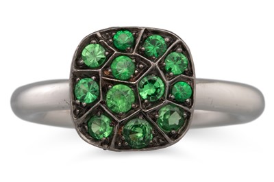 Lot 249 - A TSAVORITE RING, mounted in 18ct gold, size M