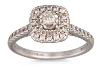 Lot 84 - A DIAMOND CLUSTER RING, together with a...