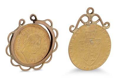 Lot 173 - A HALF GUINEA & A THIRD GUINEA, pendant mounts,...