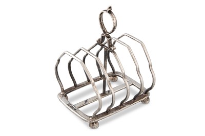 Lot 392 - A SILVER FOUR BAR TOAST RACK, Sheffield 1925,...