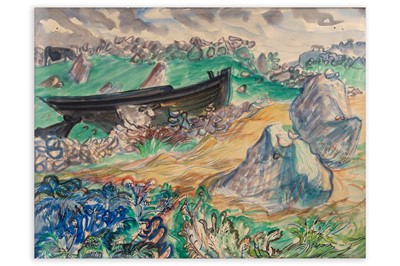 Lot 56 - ALICIA BOYLE (Irish 1908 - 1997) 'A Boat...