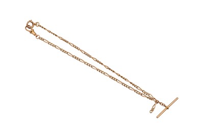 Lot 298 - AN ANTIQUE GOLD ALBERT NECK CHAIN, with t -...