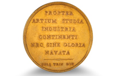 Lot 376 - AN 1803 LARGE 18ct GOLD MEDAL ISSUED BY...