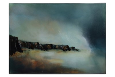 Lot 411 - HELEN MASON (Irish Contemporary), 'Cliffs',...