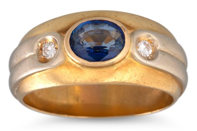 Lot 299 - A SAPPHIRE AND DIAMOND RING, by Mellerio, the...