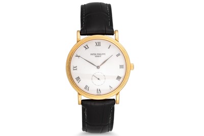 Lot 322 - A GENT'S 18CT GOLD PATEK PHILIPPE WRISTWATCH,...