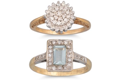 Lot 186 - A 9CT STONE SET RING, with another, 4.5 g....