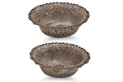 Lot 423 - A PAIR OF VICTORIAN SCOTTISH SILVER EMBOSSED...