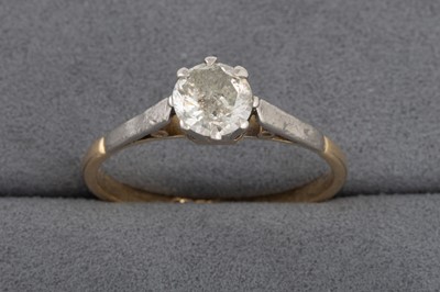 Lot 73 - A DIAMOND SOLITAIRE RING, in 18ct gold....