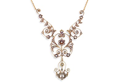 Lot 361 - A SEED PEARL NECKLACE, in the Belle Epoque...