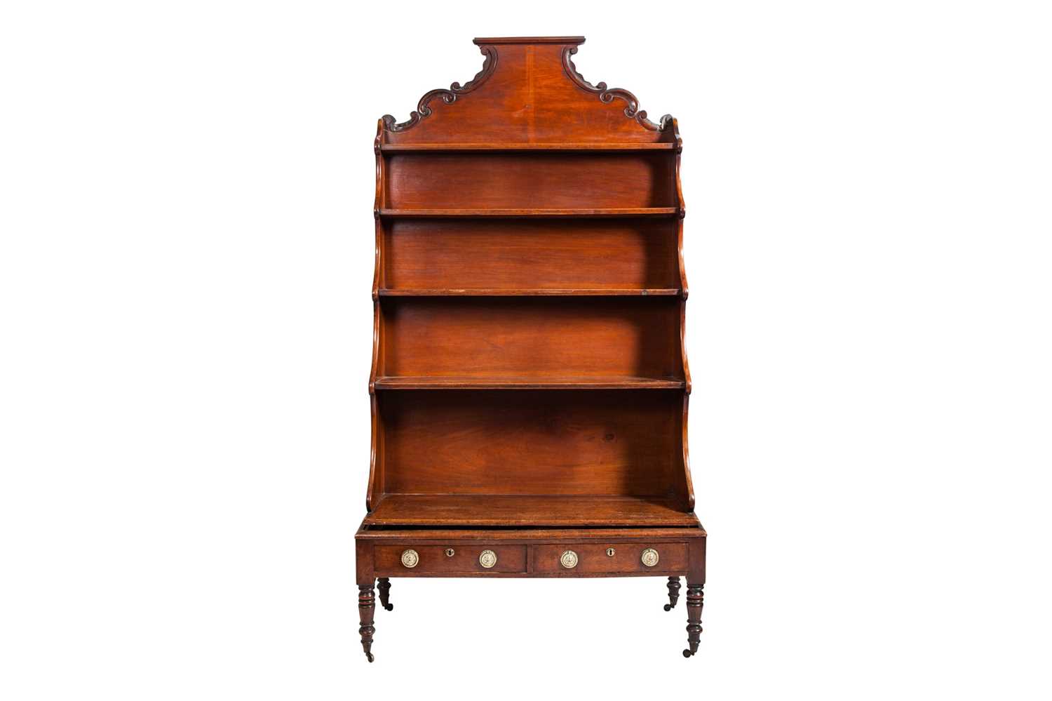 Lot 156 - A WILLIAM IV CARVED MAHOGANY FIVE-TIER...