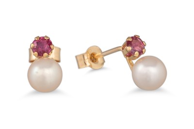 Lot 88 - A PAIR OF CULTURED PEARL EARRINGS, mounted in...