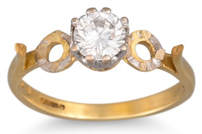 Lot 134 - A THREE STONE RING MOUNT, mounted in 18ct...