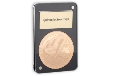 Lot 395 - A 2019 QUINTUPLE £5 GOLD QEII SOVEREIGN £5...