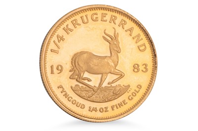 Lot 426 - A 1983 ONE QUARTER OZ SOUTH AFRICAN KRUGERRAND,...