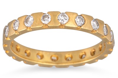 Lot 137 - A FULL BANDED DIAMOND ETERNITY RING, the...