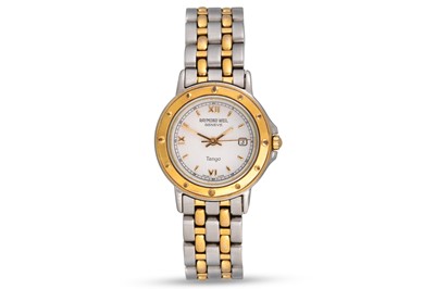 Lot 6 - A LADY'S BI-METAL RAYMOND WEIL WRISTWATCH,...