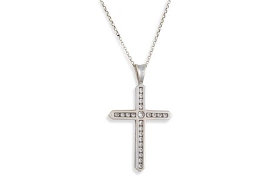 Lot 47 - A 9CT GOLD CROSS AND CHAIN