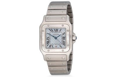 Lot 169 - A GENT'S STAINLESS STEEL CARTIER SANTOS GALBÉE...