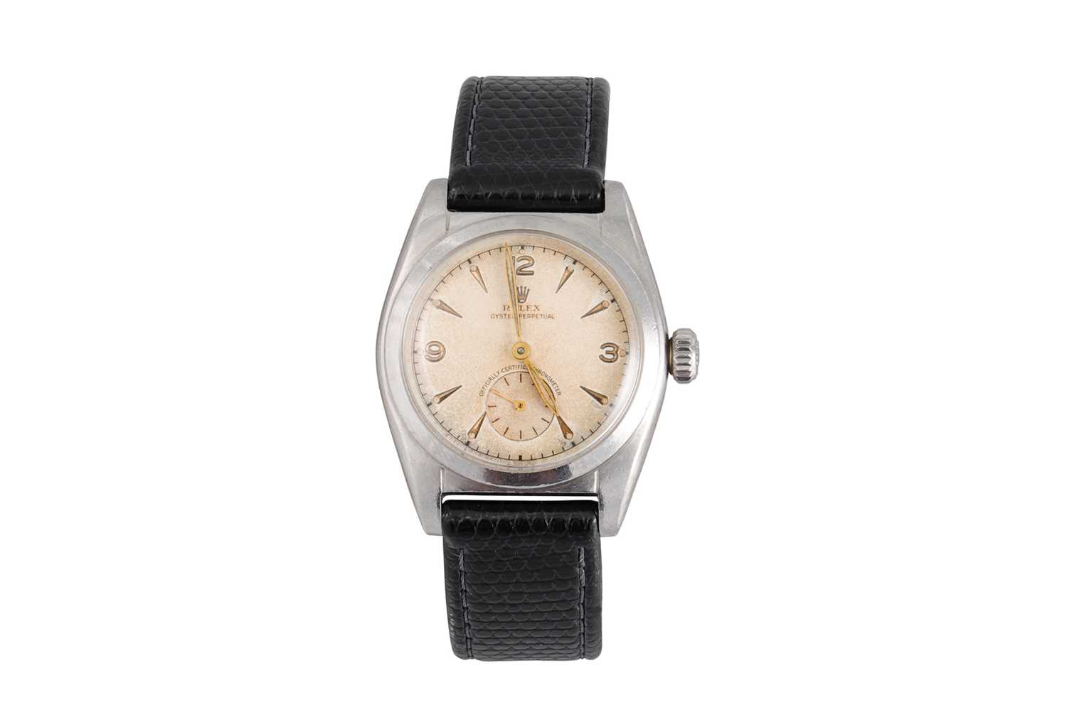 Lot 472 - A VINTAGE ROLEX OYSTER PERPETUAL CHROME MIDI...
