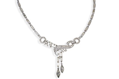 Lot 11 - A 1950'S TRIFARI VINTAGE RHINESTONE NECKLACE,...