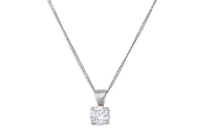 Lot 216 - A DIAMOND SOLITAIRE PENDANT, mounted in 18ct...