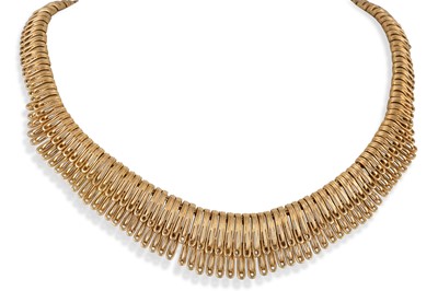 Lot 150 - A MAUBOUSSIN 18CT YELLOW GOLD FRINGE COLLAR,...