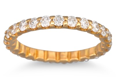 Lot 245 - A DIAMOND FULL BANDED ETERNITY RING, brilliant...