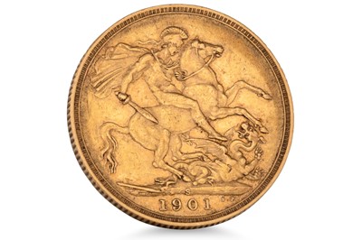 Lot 340 - A 1901 SYDNEY FULL GOLD SOVEREIGN ENGLISH COIN,...