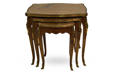 Lot 404 - A MID 20TH CENTURY LOUIS XV STYLE NEST OF...